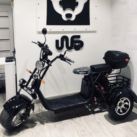 Электроскутер Citycoco WS-PRO Trike 2000w 20Ah (черный)