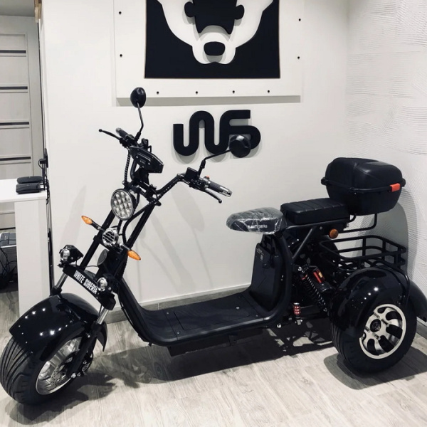 Электроскутер Citycoco WS-PRO Trike 2000w 20Ah (черный)