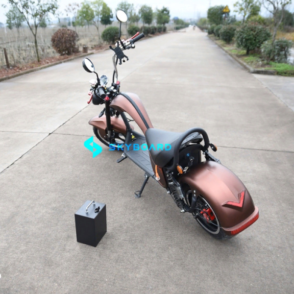Электроскутер Citycoco SkyBoard Chopper 3000 PRO (коричневый)